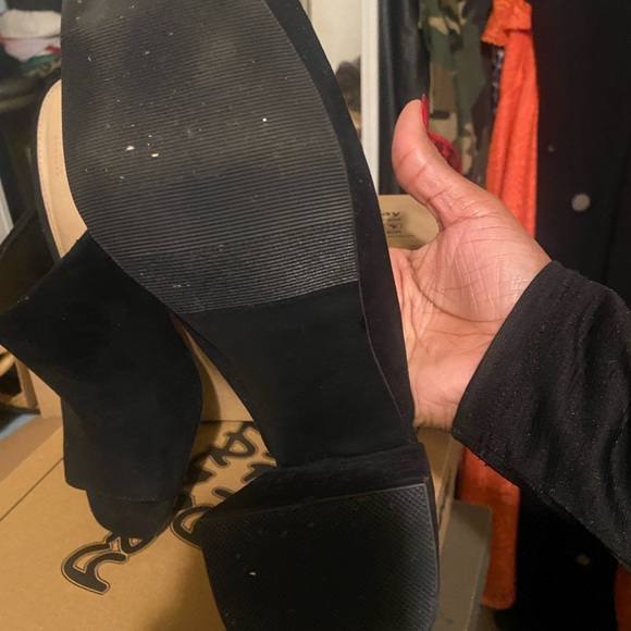 Slide on chunky heel insert cushion open toe and Heel - Picture 3 of 13